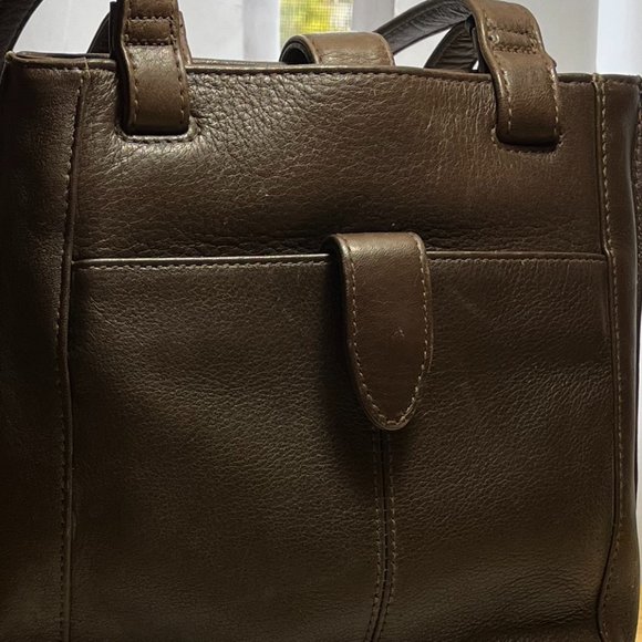 LEATHER COBY LIZ CLAIBORNE. BROWN BAG NWOT - Picture 3 of 3
